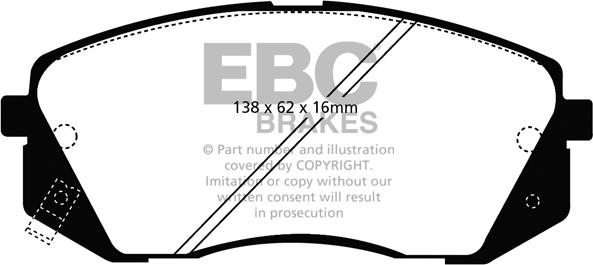 EBC Brakes DP1809 - Гальмівні колодки, дискові гальма avtolavka.club