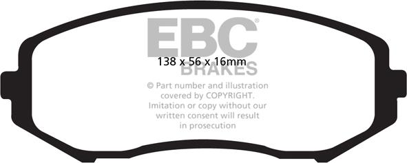 EBC Brakes DP61818 - Гальмівні колодки, дискові гальма avtolavka.club