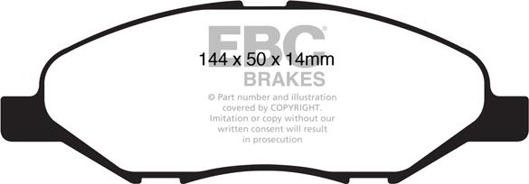 EBC Brakes DP1832 - Гальмівні колодки, дискові гальма avtolavka.club