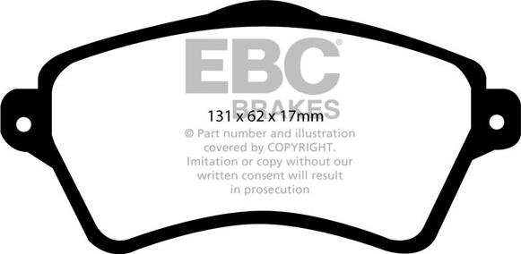 EBC Brakes DP41352R - Гальмівні колодки, дискові гальма avtolavka.club