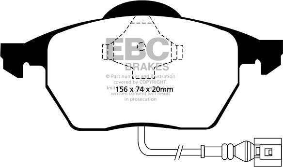 EBC Brakes DP1330 - Гальмівні колодки, дискові гальма avtolavka.club