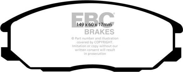 EBC Brakes DP1332 - Гальмівні колодки, дискові гальма avtolavka.club