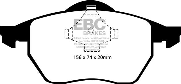 EBC Brakes DP1324 - Гальмівні колодки, дискові гальма avtolavka.club