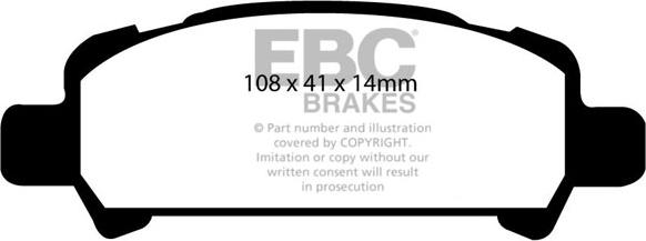 EBC Brakes DP81293RP1 - Комплект високоефективних гальмівних колодок avtolavka.club