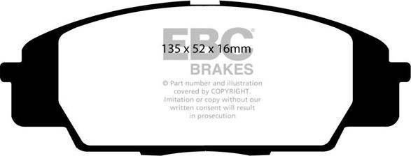 EBC Brakes DP1254 - Гальмівні колодки, дискові гальма avtolavka.club