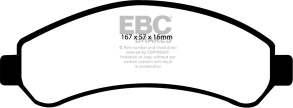 EBC Brakes DP1256 - Гальмівні колодки, дискові гальма avtolavka.club