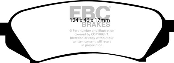EBC Brakes DP1282 - Гальмівні колодки, дискові гальма avtolavka.club