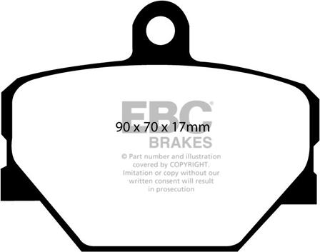 EBC Brakes DP21287 - Гальмівні колодки, дискові гальма avtolavka.club