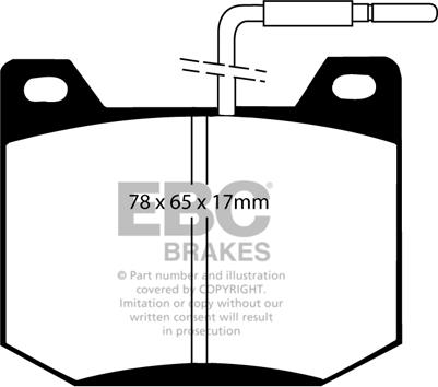 EBC Brakes DP123 - Гальмівні колодки, дискові гальма avtolavka.club