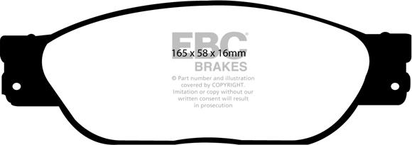 EBC Brakes DP1220/2 - Гальмівні колодки, дискові гальма avtolavka.club