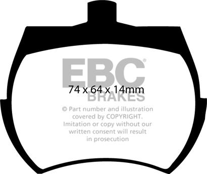 EBC Brakes DP4127R - Гальмівні колодки, дискові гальма avtolavka.club