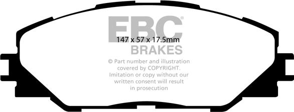 EBC Brakes DP1792 - Гальмівні колодки, дискові гальма avtolavka.club