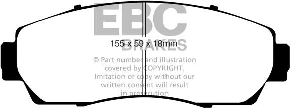 EBC Brakes DP61743 - Гальмівні колодки, дискові гальма avtolavka.club