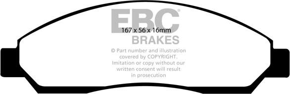 EBC Brakes DP1705 - Гальмівні колодки, дискові гальма avtolavka.club