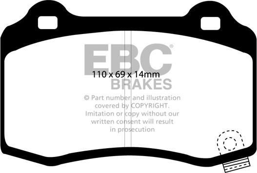 EBC Brakes DP41788R - Гальмівні колодки, дискові гальма avtolavka.club