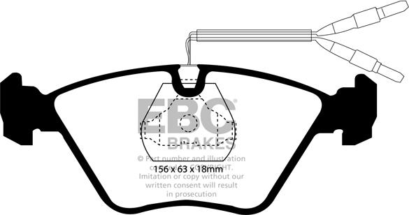 EBC Brakes DP881 - Гальмівні колодки, дискові гальма avtolavka.club