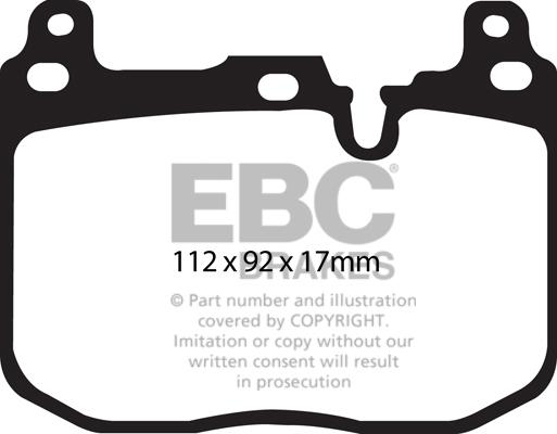 EBC Brakes DP82130RP1 - Комплект високоефективних гальмівних колодок avtolavka.club