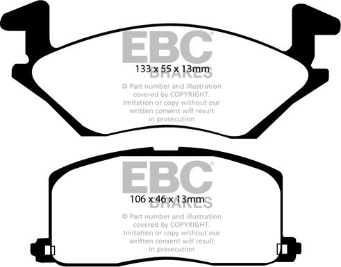 EBC Brakes DP879 - Гальмівні колодки, дискові гальма avtolavka.club