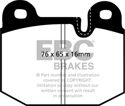 EBC Brakes DP341 - Гальмівні колодки, дискові гальма avtolavka.club