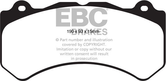 EBC Brakes DP61853 - Гальмівні колодки, дискові гальма avtolavka.club