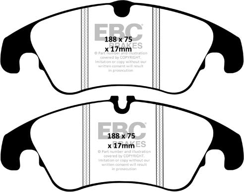 EBC Brakes DP42055R - Гальмівні колодки, дискові гальма avtolavka.club