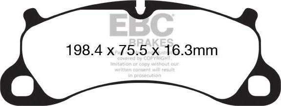 EBC Brakes DP82144RP1 - Комплект високоефективних гальмівних колодок avtolavka.club