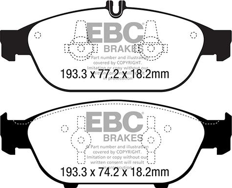 EBC Brakes DP32169C - Гальмівні колодки, дискові гальма avtolavka.club