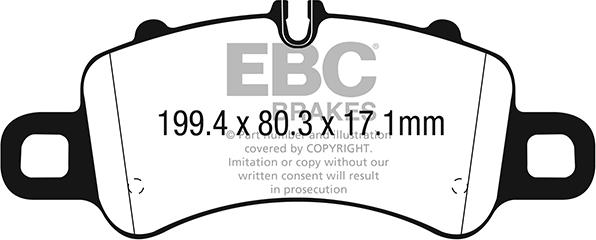 EBC Brakes DP82307RP1 - Комплект високоефективних гальмівних колодок avtolavka.club