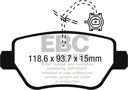EBC Brakes DP32258C - Гальмівні колодки, дискові гальма avtolavka.club