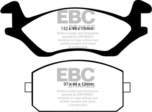 EBC Brakes DP322 - Гальмівні колодки, дискові гальма avtolavka.club