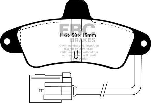 EBC Brakes DP2965 - Гальмівні колодки, дискові гальма avtolavka.club