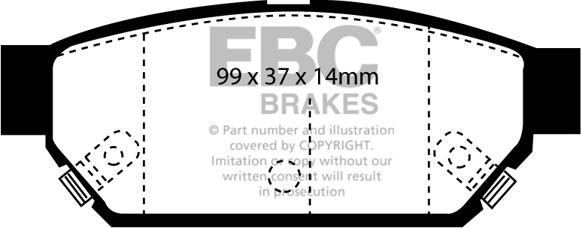 EBC Brakes DP4986R - Гальмівні колодки, дискові гальма avtolavka.club