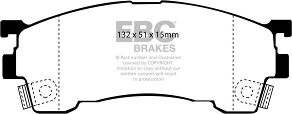 EBC Brakes DP971 - Гальмівні колодки, дискові гальма avtolavka.club