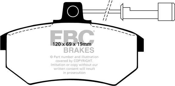 EBC Brakes DP4486R - Гальмівні колодки, дискові гальма avtolavka.club