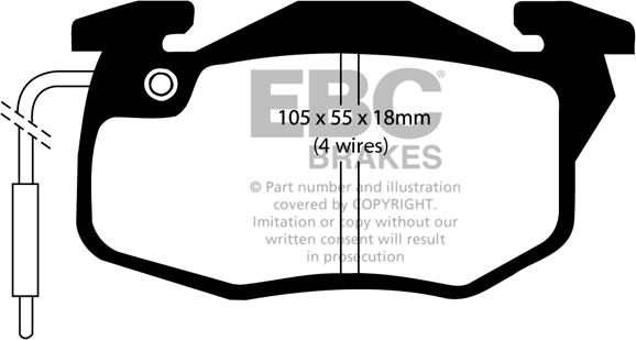 EBC Brakes DP2545/4 - Гальмівні колодки, дискові гальма avtolavka.club