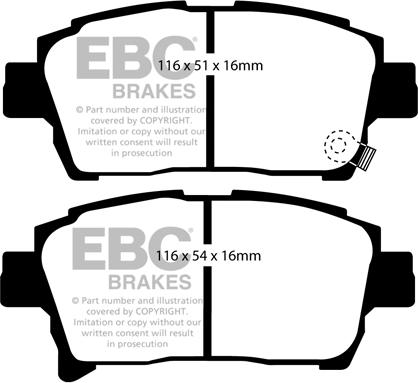 EBC Brakes DP21459 - Гальмівні колодки, дискові гальма avtolavka.club