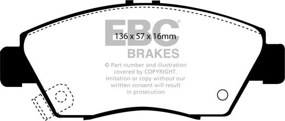 EBC Brakes DP2891 - Гальмівні колодки, дискові гальма avtolavka.club