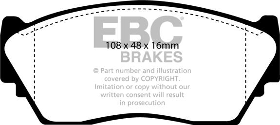 EBC Brakes DP2892 - Гальмівні колодки, дискові гальма avtolavka.club