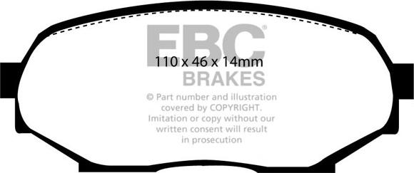 EBC Brakes DP4802R - Гальмівні колодки, дискові гальма avtolavka.club