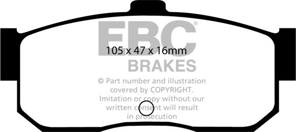 EBC Brakes DP889 - Гальмівні колодки, дискові гальма avtolavka.club