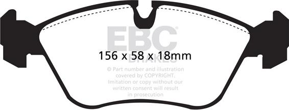 EBC Brakes DP880 - Гальмівні колодки, дискові гальма avtolavka.club