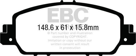 EBC Brakes DP23014 - Гальмівні колодки, дискові гальма avtolavka.club