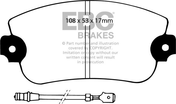 EBC Brakes DP230 - Гальмівні колодки, дискові гальма avtolavka.club