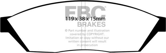 EBC Brakes DP374 - Гальмівні колодки, дискові гальма avtolavka.club