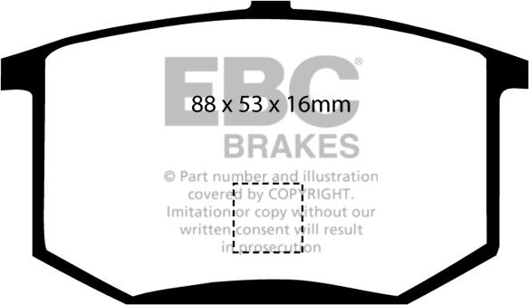 EBC Brakes DP298 - Гальмівні колодки, дискові гальма avtolavka.club