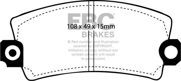 EBC Brakes DP2269 - Гальмівні колодки, дискові гальма avtolavka.club