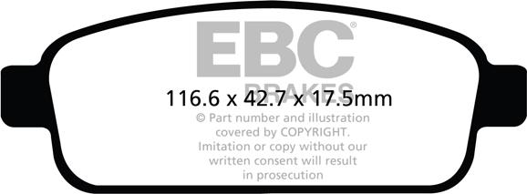 EBC Brakes DP22066 - Гальмівні колодки, дискові гальма avtolavka.club