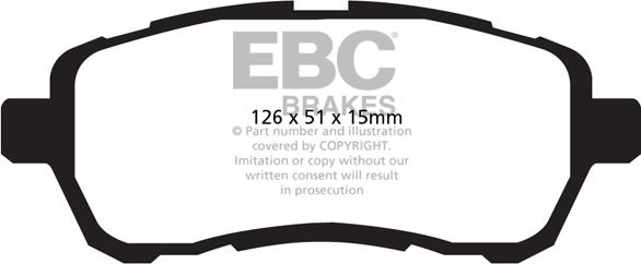 EBC Brakes DP22003 - Гальмівні колодки, дискові гальма avtolavka.club