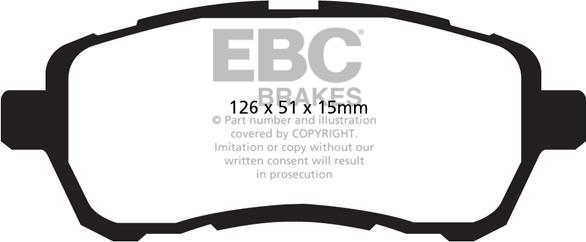 EBC Brakes DPX2003 - Гальмівні колодки, дискові гальма avtolavka.club