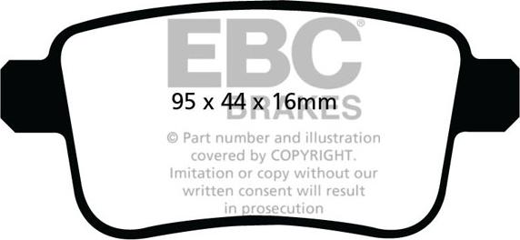 EBC Brakes DP22034 - Гальмівні колодки, дискові гальма avtolavka.club
